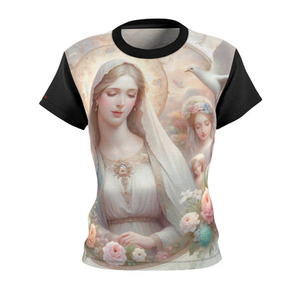 Cool Virgin Mary Catholic Shirt, Trendy Mother of God Tee, Holy Mary T-shirt, Woman Girl Christian Top multicolor vintage